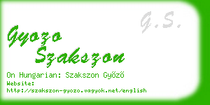 gyozo szakszon business card