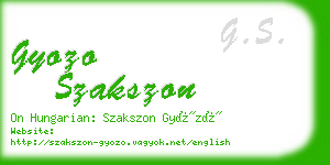 gyozo szakszon business card